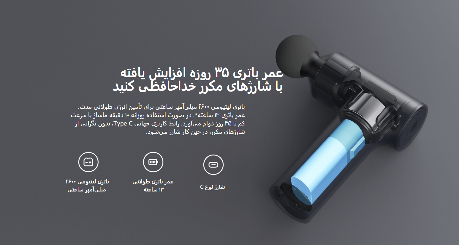 ماساژور تفنگی شیائومی مدل Mini 2